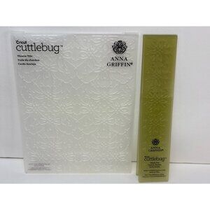 Anna Griffin Thistle Title Embossing Folder w/Border Set Cricut Cuttlebug Scrapb